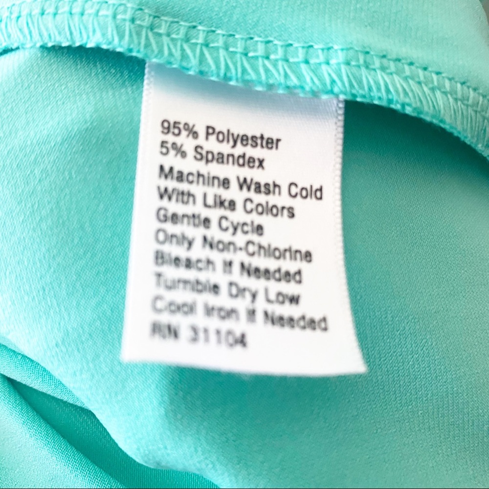 KAARI Blue Teal Green Cold Shoulder Plus Size Top - Picture 3 of 5